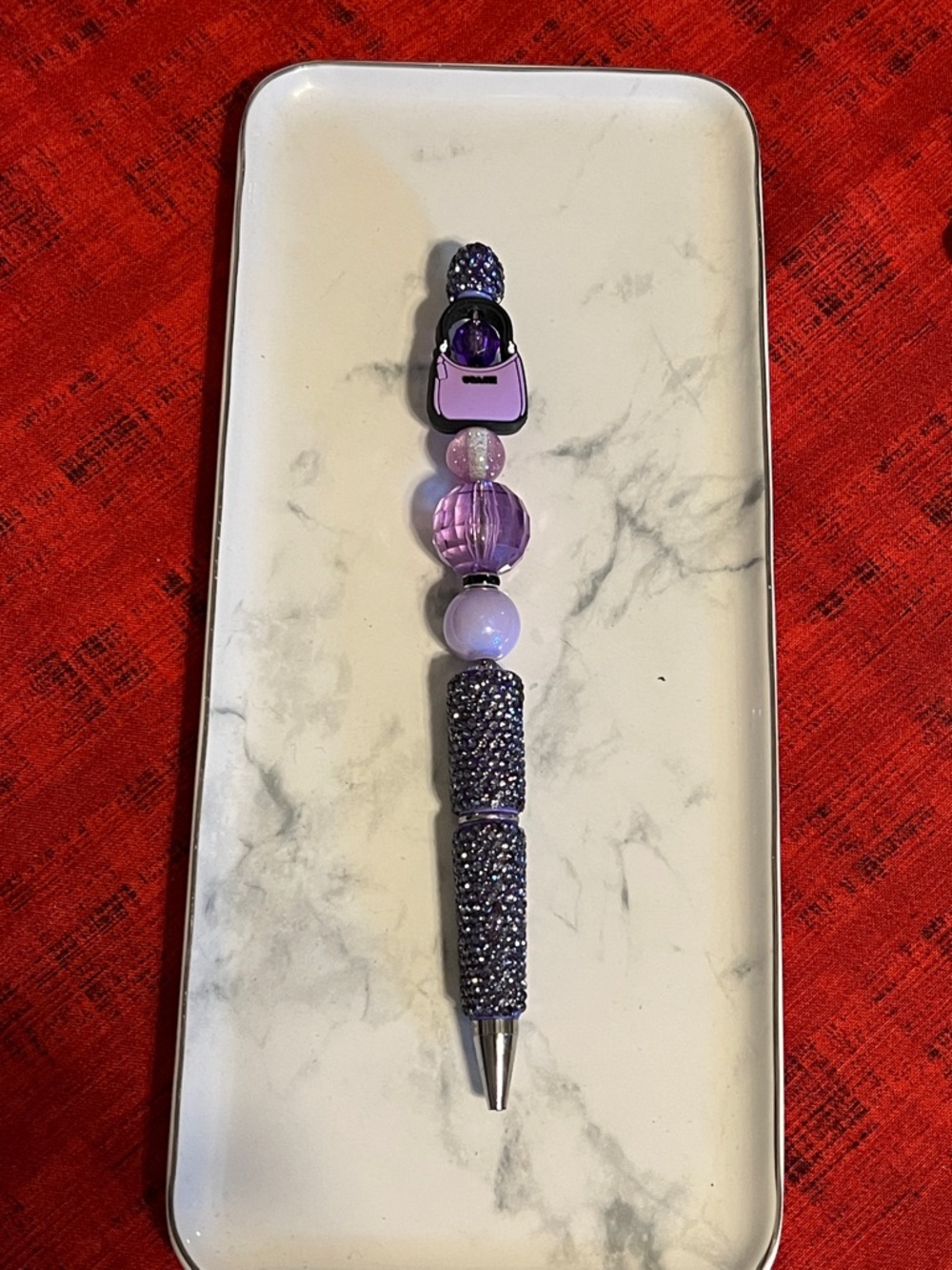 Extended rod Bling Pen with designer inspired focal bead